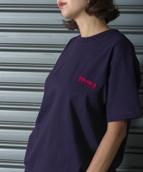 セール】HOMETOWN emb S/S T-SHIRTS/スラッシャーボックスシルエット