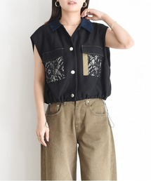 ドロストショートベスト