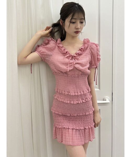 dazzlin（ダズリン）の「ベビーフリルシャーリングワンピース（ワンピース・レディース・ピンク/ネイビー/オフホワイト・SMALL/MEDIUM）」の21枚目の写真