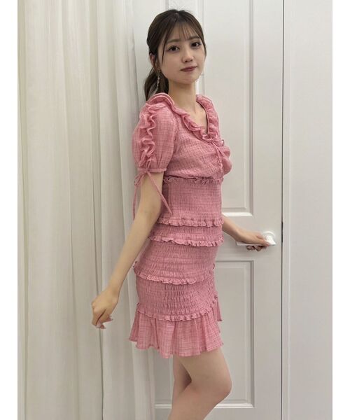 dazzlin（ダズリン）の「ベビーフリルシャーリングワンピース（ワンピース・レディース・ピンク/ネイビー/オフホワイト・SMALL/MEDIUM）」の22枚目の写真