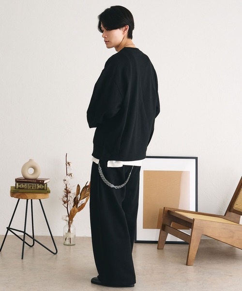 epnok（エプノック）の「サイドタックスウェットパンツ（スウェットパンツ・メンズ・グレー/ブラック・SMALL/MEDIUM/LARGE）」の9枚目の写真