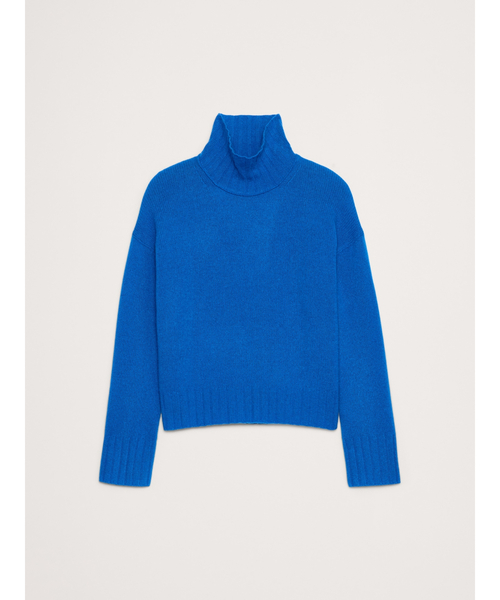 オーバーサイズ ミッドウェイト カシミヤ タートルネックセーター