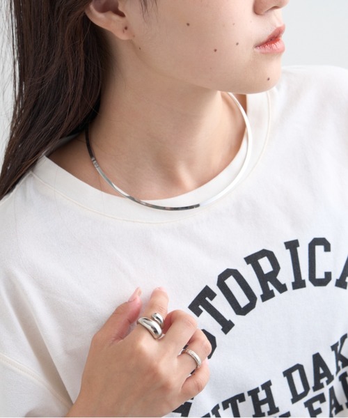 CIAOPANIC TYPY（チャオパニックティピー）の「lilメタルプレートチョーカー（ネックレス・レディース・ゴールド/シルバー・ONE SIZE）」の3枚目の写真