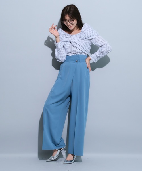 Mystrada マイストラーダ アシメチノワイドパンツ SS 新品未使用タグ付