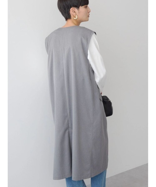 春夏SALE【ベアトリス/年間物/E97214/50%OFF】レーヨンポリ１４Ｇ総針Ｖネック着流しロングジレ＋刺し子貼りポケ /BEATRICE/sph/4i44b453xx BEATRICE 春夏SALE【ベアトリス/年間物/E97214/40%OFF】レーヨン