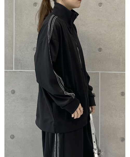 【TIME SALE 20%OFF】[丈が選べる]チェーンステッチライントラックジャケット