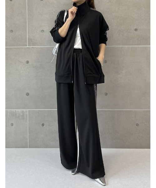 【TIME SALE 20%OFF】[丈が選べる]チェーンステッチライントラックジャケット main image 1