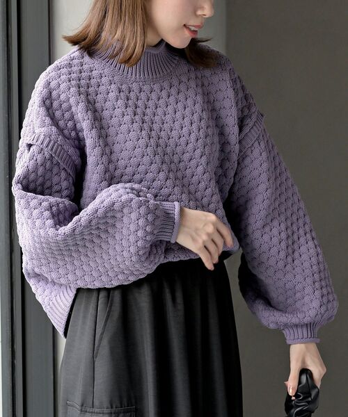スケールあみハイネックニットプルオーバー（ニット/セーター）｜rps