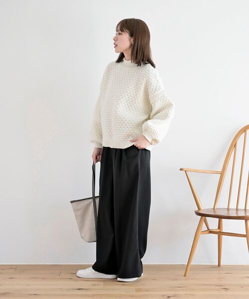 rps（アールピーエス）の「スケールあみハイネックニットプルオーバー（ニット/セーター・レディース・ラベンダー/アイボリー/マスタード/ライトベージュ・フリー）」の5枚目の写真