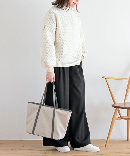 rps（アールピーエス）の「スケールあみハイネックニットプルオーバー（ニット/セーター・レディース・ラベンダー/アイボリー/マスタード/ライトベージュ・フリー）」の8枚目の写真