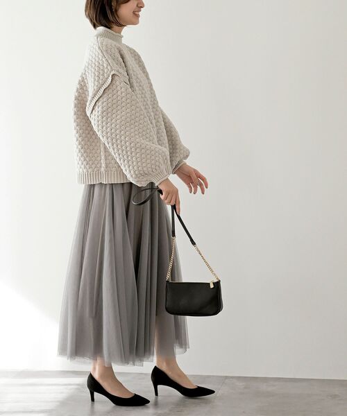 rps（アールピーエス）の「スケールあみハイネックニットプルオーバー（ニット/セーター・レディース・ラベンダー/アイボリー/マスタード/ライトベージュ・フリー）」の16枚目の写真