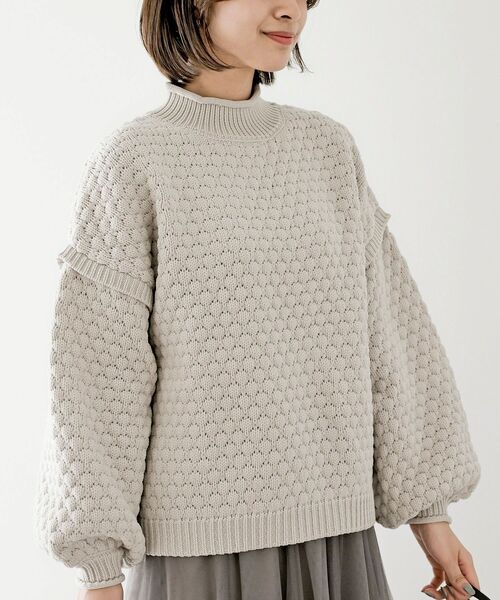 rps（アールピーエス）の「スケールあみハイネックニットプルオーバー（ニット/セーター・レディース・ラベンダー/アイボリー/マスタード/ライトベージュ・フリー）」の17枚目の写真