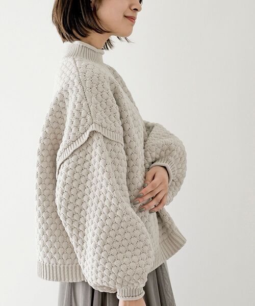 rps（アールピーエス）の「スケールあみハイネックニットプルオーバー（ニット/セーター・レディース・ラベンダー/アイボリー/マスタード/ライトベージュ・フリー）」の20枚目の写真