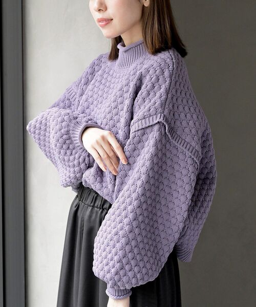 スケールあみハイネックニットプルオーバー（ニット/セーター）｜rps
