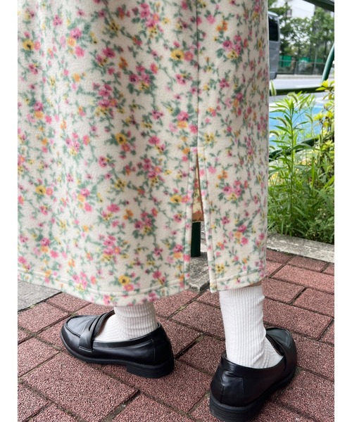 WC（ダブル シー）の「リトルフラワーカーゴロングスカート（スカート・レディース・アイボリー/ピンク・FREE）」の6枚目の写真