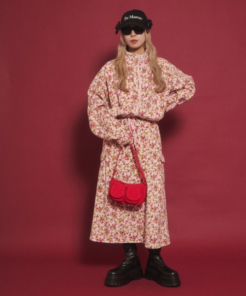 WC（ダブル シー）の「リトルフラワーカーゴロングスカート（スカート・レディース・アイボリー/ピンク・FREE）」の17枚目の写真