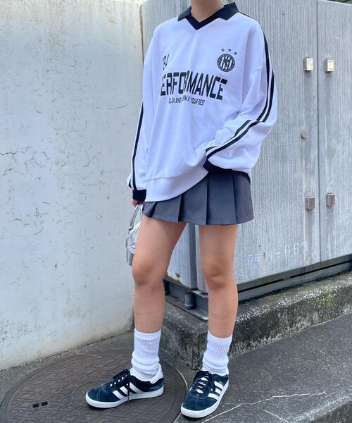 WEGO（ウィゴー）の「WEGO/ゲームグラフィックビッグスウェット（スウェット・レディース・ワイン/アイボリー/ホワイト・FREE）」の4枚目の写真