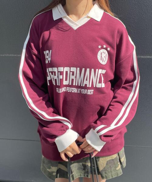 WEGO（ウィゴー）の「WEGO/ゲームグラフィックビッグスウェット（スウェット・レディース・ワイン/アイボリー/ホワイト・FREE）」の16枚目の写真