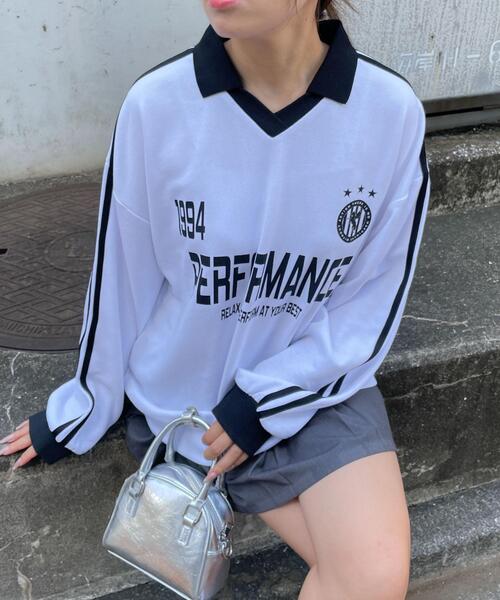 WEGO（ウィゴー）の「WEGO/ゲームグラフィックビッグスウェット（スウェット・レディース・ワイン/アイボリー/ホワイト・FREE）」の9枚目の写真