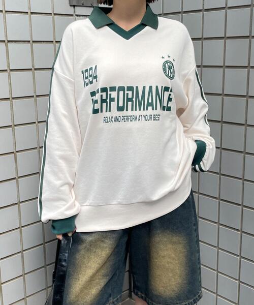 WEGO（ウィゴー）の「WEGO/ゲームグラフィックビッグスウェット（スウェット・レディース・ワイン/アイボリー/ホワイト・FREE）」の11枚目の写真