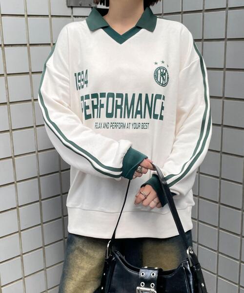 WEGO（ウィゴー）の「WEGO/ゲームグラフィックビッグスウェット（スウェット・レディース・ワイン/アイボリー/ホワイト・FREE）」の12枚目の写真