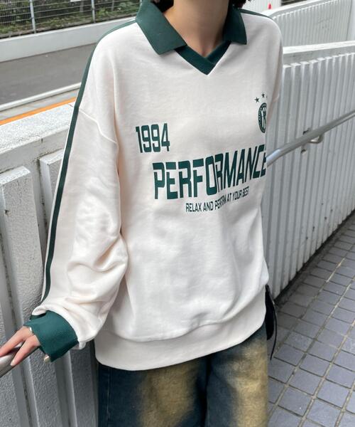 WEGO（ウィゴー）の「WEGO/ゲームグラフィックビッグスウェット（スウェット・レディース・ワイン/アイボリー/ホワイト・FREE）」の13枚目の写真