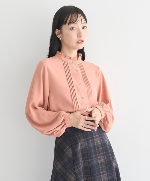 earth music&ecology（アースミュージックアンドエコロジー）の「フリルピンタックブラウス（シャツ/ブラウス・レディース・ブラック系その他5/アイボリー/ピンク/ミント・FREE）」の21枚目の写真