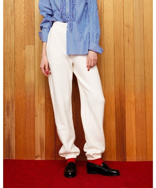 THE SHINZONE（ザ　シンゾーン）の「THE SHINZONE COMMON SWEAT PANTS 22AMSCU13（スウェットパンツ・レディース・ホワイト/レッド/グリーン・FREE）」の4枚目の写真