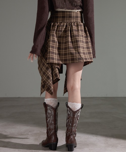 apres jour mignon（アプレジュールミニョン）の「2WAYアシメラップスカパン（スカート・レディース・ネイビー/レッド/ブラウン系その他/ブラック・X-LARGE/フリー）」の22枚目の写真