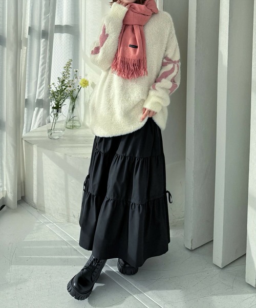 clear（クリア）の「【8色展開】無地ストール [マフラー あったか 着回し抜群]≪再入荷≫（マフラー・レディース・ブラック/グレー/レッド/ピンク/イエロー/ブルー/アイボリー/グレイッシュベージュ・F）」の15枚目の写真