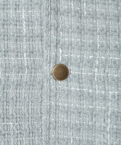 F i.n.t（フィント）の「【セットアップ対応】ファンシーツイードスタジャン/fint（スタジャン・レディース・ライトブルー/ネイビー・FREE）」の7枚目の写真