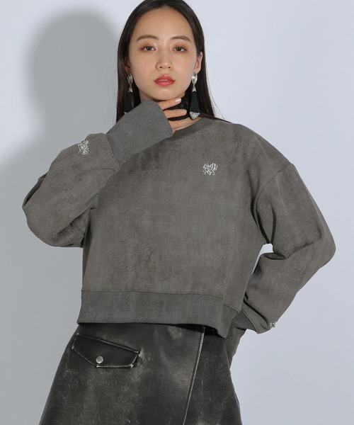 HARE（ハレ）の「ポイントシシュウスウェット(HARE)（スウェット・レディース・オフホワイト/ブラック/グレー・FREE）」の15枚目の写真