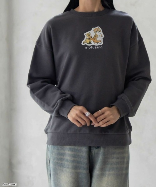 mofusand モフサンド フォックスプリントトレーナー（スウェット