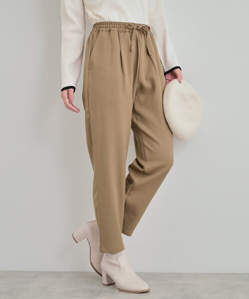 SHOO・LA・RUE（シューラルー）の「◆【S-3L/洗える】楽してきちんときれい見え イージーテーパードパンツ（その他パンツ・レディース・チャコールグレー/ブラック/ブラウン系・01/02/03/04/05）」の3枚目の写真