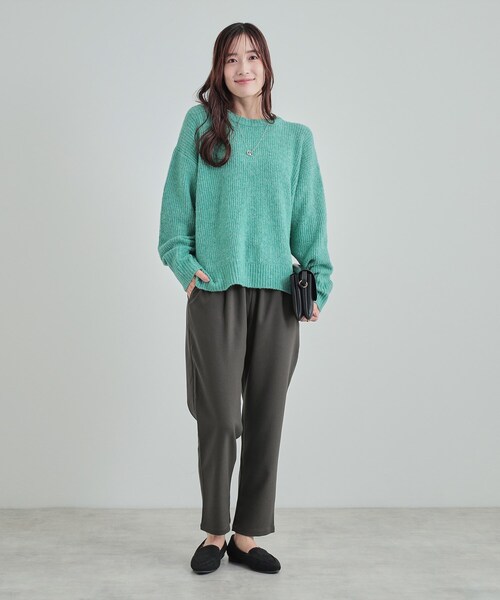 SHOO・LA・RUE（シューラルー）の「◆【S-3L/洗える】楽してきちんときれい見え イージーテーパードパンツ（その他パンツ・レディース・チャコールグレー/ブラック/ブラウン系・01/02/03/04/05）」の14枚目の写真