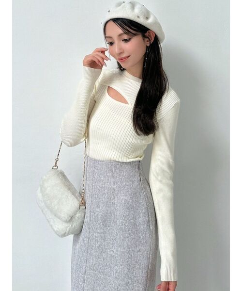 RESEXXY(リゼクシー)の「バストあきニットトップス(ニット/セーター・レディース・ブラック/ブルー/ホワイト・FREE)」の14枚目の写真