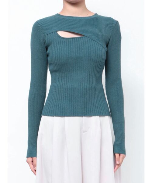 RESEXXY(リゼクシー)の「バストあきニットトップス(ニット/セーター・レディース・ブラック/ブルー/ホワイト・FREE)」の16枚目の写真