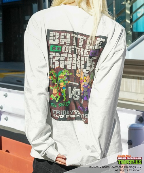 JEANS MATE（ジーンズメイト）の「【ミュータント タートルズ】ニンジャタートルズ プリントロンT（Tシャツ/カットソー・メンズ・ホワイト/スミクロ/オフホワイト/ブラック・X-LARGE/LARGE/MEDIUM）」の2枚目の写真