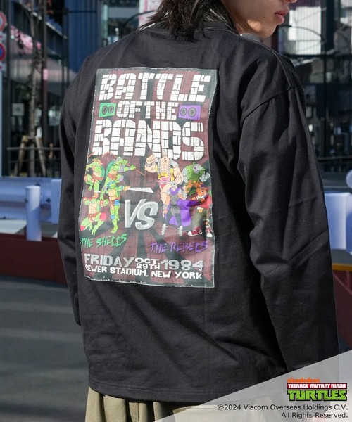 JEANS MATE（ジーンズメイト）の「【ミュータント タートルズ】ニンジャタートルズ プリントロンT（Tシャツ/カットソー・メンズ・ホワイト/スミクロ/オフホワイト/ブラック・X-LARGE/LARGE/MEDIUM）」の3枚目の写真