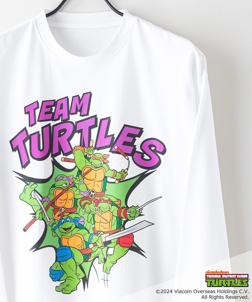 JEANS MATE（ジーンズメイト）の「【ミュータント タートルズ】ニンジャタートルズ プリントロンT（Tシャツ/カットソー・メンズ・ホワイト/スミクロ/オフホワイト/ブラック・X-LARGE/LARGE/MEDIUM）」の7枚目の写真