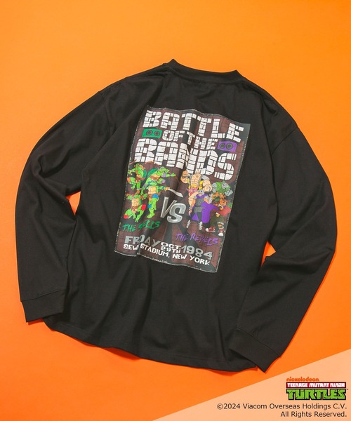 タートルズ　ミュータント タートルズ キャラクターバックプリントロンT ミュータント タートルズ キャラクターバックプリントロンT
