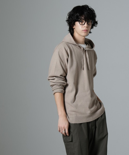 【セール】天竺編みニットパーカー（ニット/セーター）｜nano･universe（ナノユニバース） 5,196円