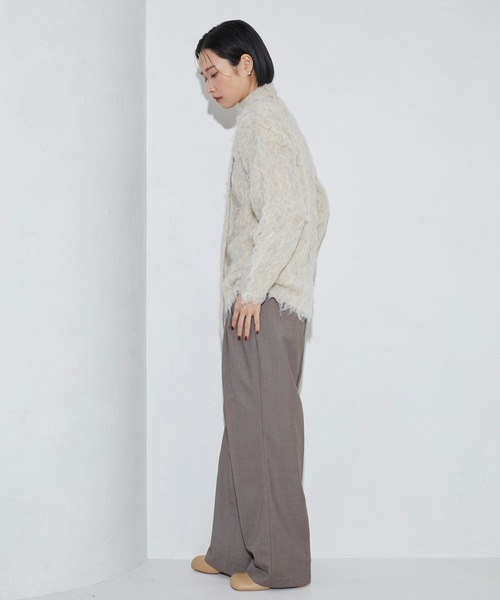 Firsthand（ファーストハンド）の「Firsthand/ファーストハンド タイ付きシャギーニット（ニット/セーター・レディース・ブラック/ベージュ・FREE）」の14枚目の写真