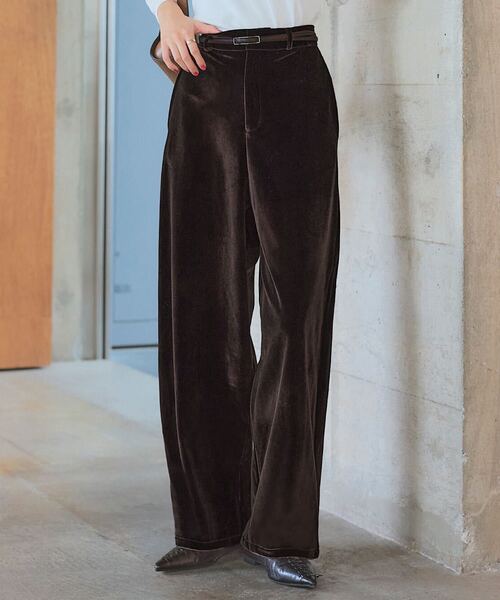 選べるサイズ カーブすぎないベロアカーブパンツ（その他パンツ