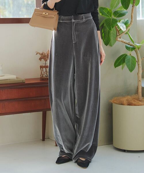 選べるサイズ カーブすぎないベロアカーブパンツ（その他パンツ
