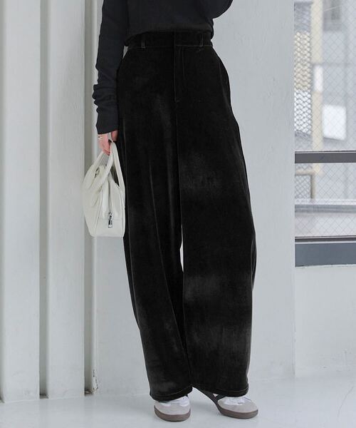 セール】選べるサイズ カーブすぎないベロアカーブパンツ（その他
