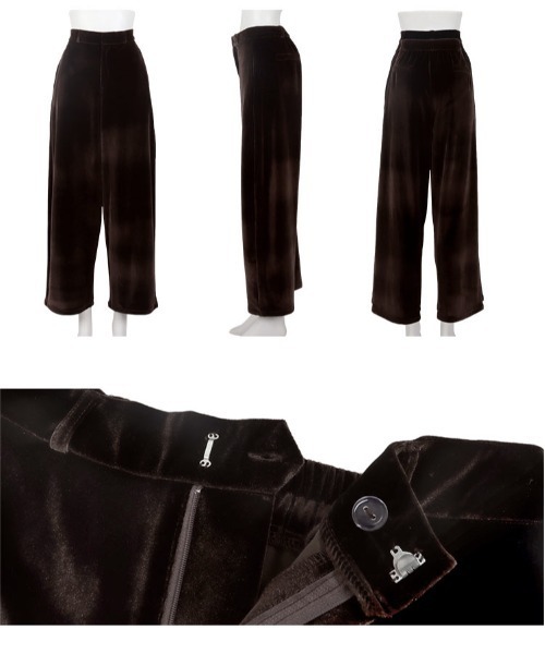 KOBE LETTUCE（コウベレタス）の「選べるサイズ カーブすぎないベロアカーブパンツ（その他パンツ・レディース・カーキ/ブラック/ダークブラウン/グレー・L/M/TM/PL/PM）」の17枚目の写真
