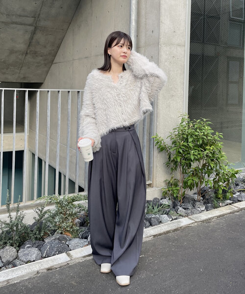 mline（エムライン）の「[mline]フェザーニットカーデ（ニット/セーター・レディース・アイボリー/ピンク/ライトグレー/ブルー/イエロー/ベージュ・FREE）」の20枚目の写真