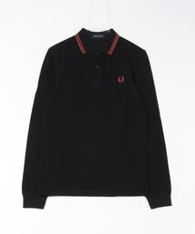 美品 FRED PERRY 長袖ポロシャツ アイボリー UK 10