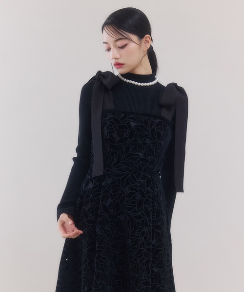 eimy istoire ベロアワンピース セール】ベロアカットワークワンピース（ワンピース）｜EIMY